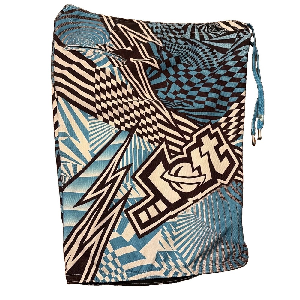 VTG Lost Enterprises Mayhem Size 34 Board Shorts Blue 90s Y2K Skateboard Surfing